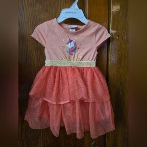 Little Lass Pink Unicorn Tutu Dress 3T